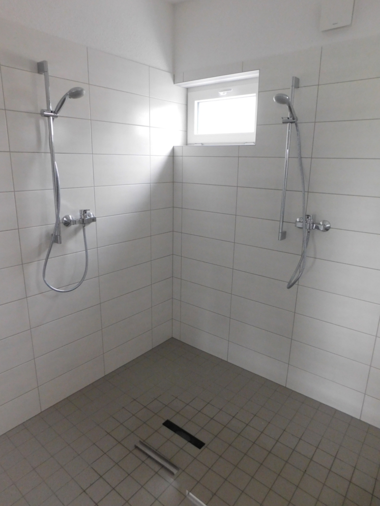 Fortschritt Innenausbau Duschen vom 4. Februar 2020