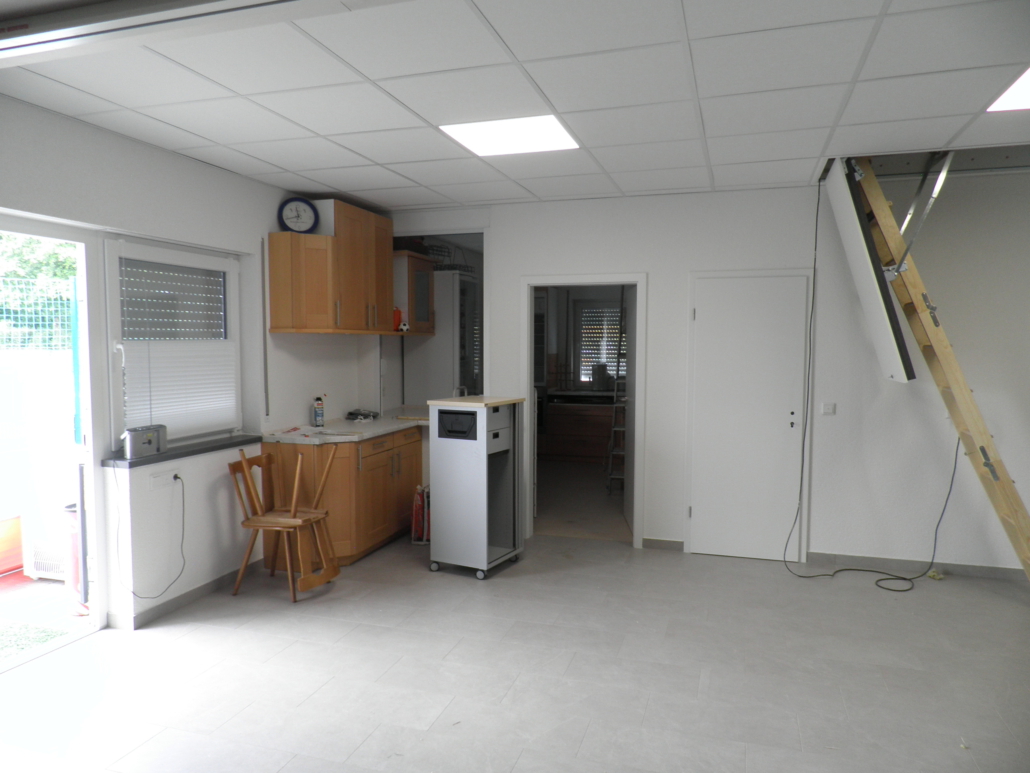 Innenbereich Sportheim mit Blick zur Küche vom 27. Juni 2020